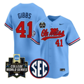 Jake Gibbs Jersey #41 Ole Miss 2026 World Series Vapor Stitched