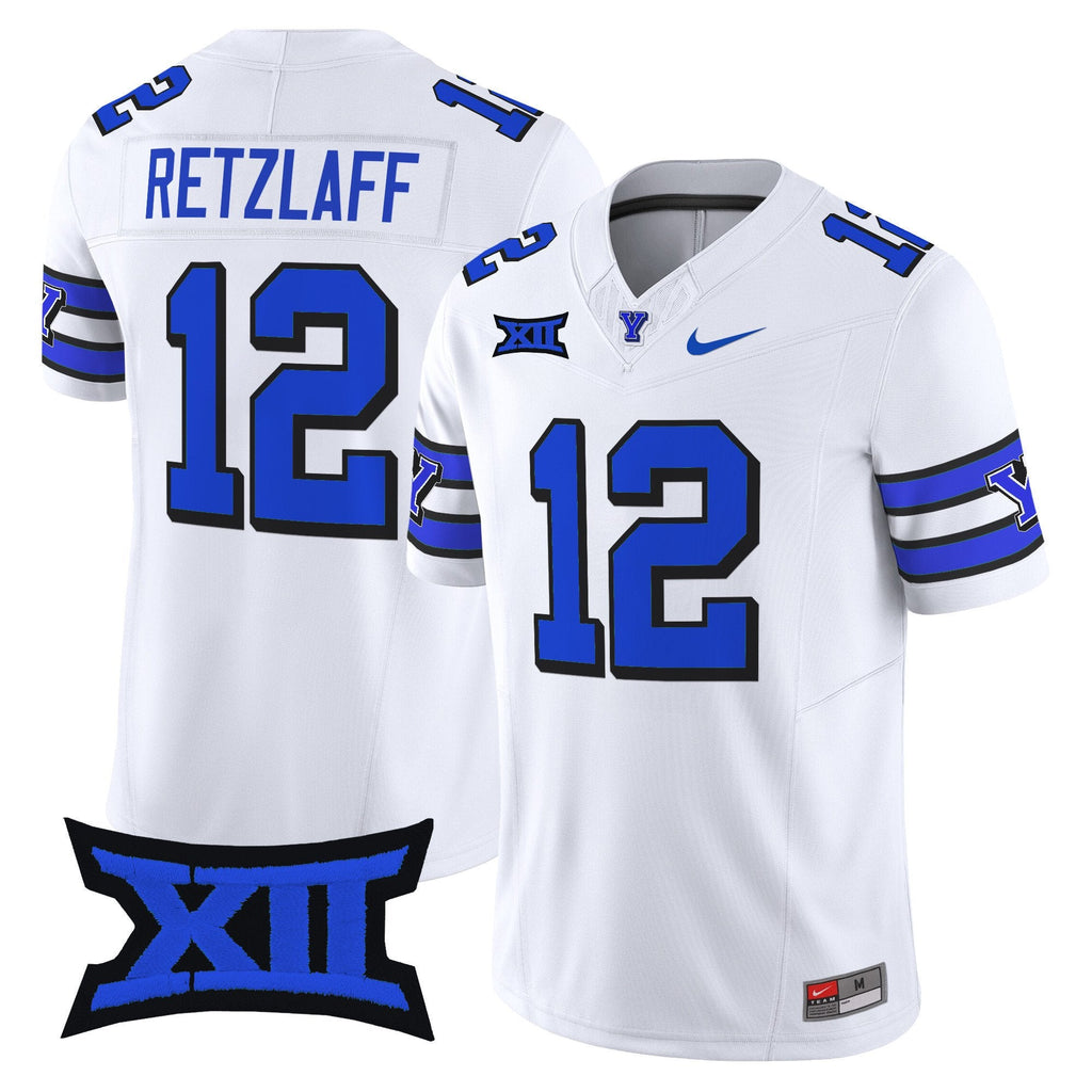 Jake Retzlaff Jersey #12 BYU Cougars 2025 Vapor Limited Stitched