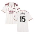 Jakub Kiwior #15 Arsenal 2025-26 Third Jersey – Cream