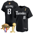 Jalen Williams Jersey #8 Oklahoma City Thunder Gothic Storm 2025 Champions