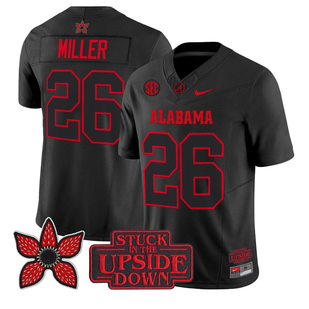 Jam Miller Jersey #26 Alabama Crimson Tide Stranger Things Edition Stitched