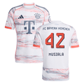 Jamal Musiala #42 Bayern Munich 2025-26 Away Men Jersey – White