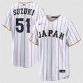 Japan Baseball #51 Seiya Suzuki Jersey White 2026 World Baseball Classic Home Stadium Stitched
