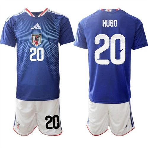 Japan #20 KUBO Jersey National Team x World Cup 2026 Home Blue On Field Soccer