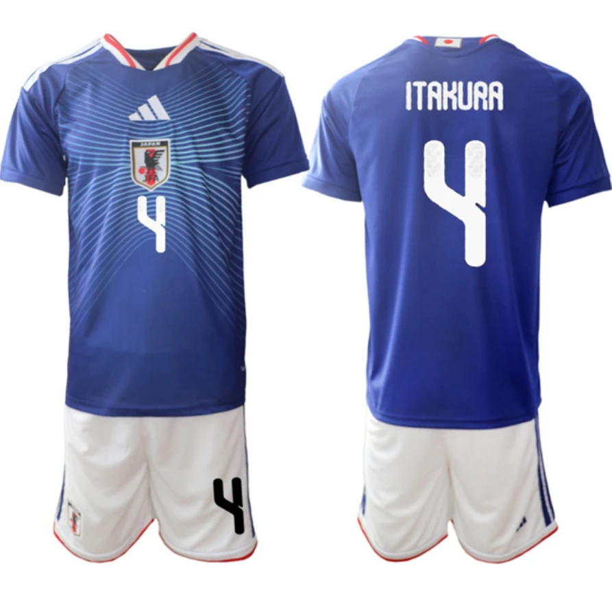 Japan #4 Ko Itakura Blue 2026 World Cup Home Soccer Jersey Suit