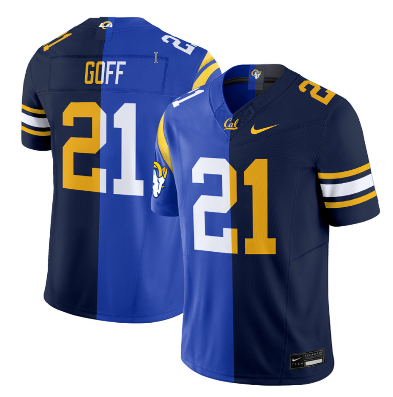 Jared Goff Jersey Rams #21 California Golden Bears Split Vapor Limited Football