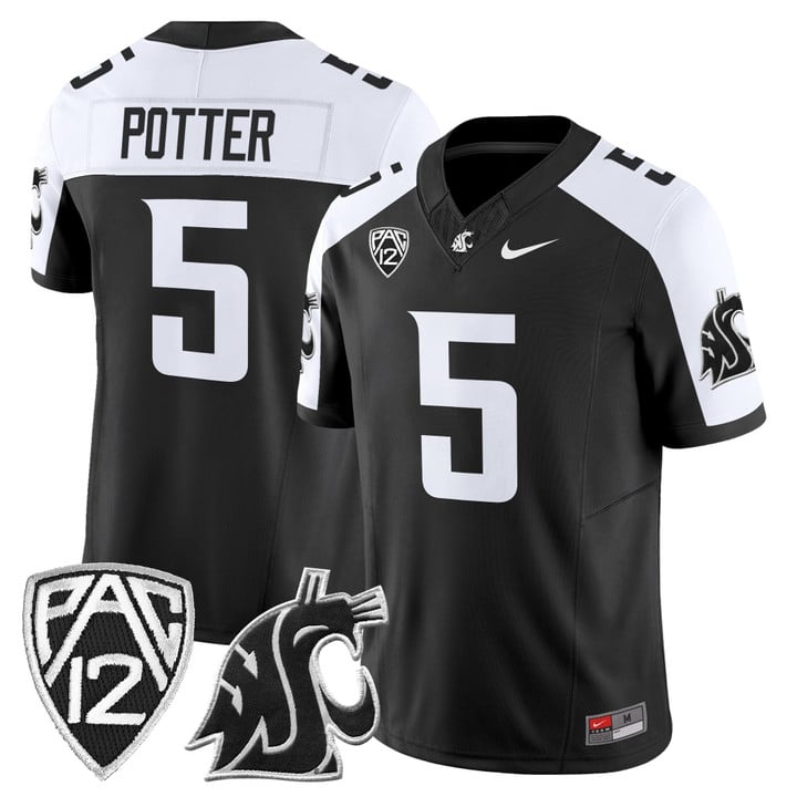 Jaxon Potter Jersey #5 Washington State Cougars 2025 Vapor Stitched