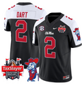 Jaxson Dart Jersey #2 Ole Miss Rebels 2024 Gator Bowl Patch V2