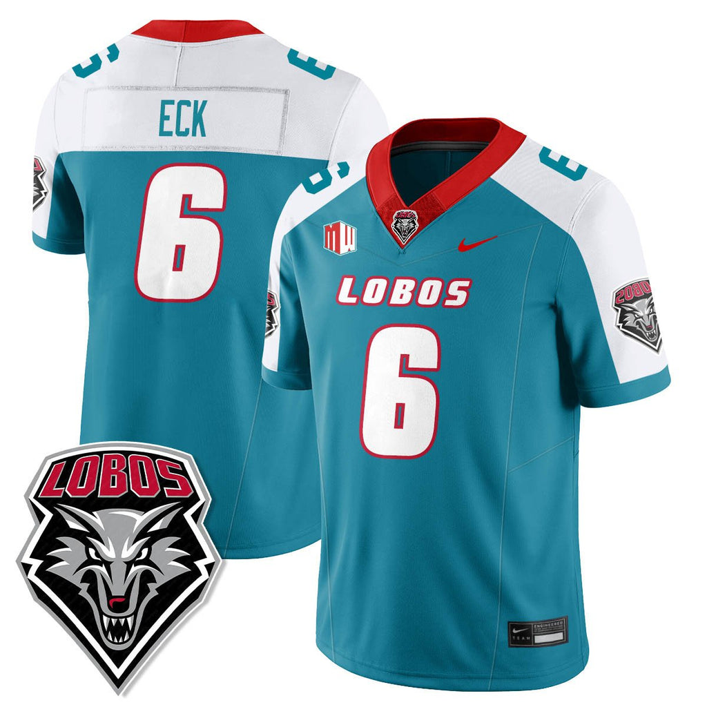 Jaxton Eck Jersey #6 UNM Lobo Football 2025 All Stitched