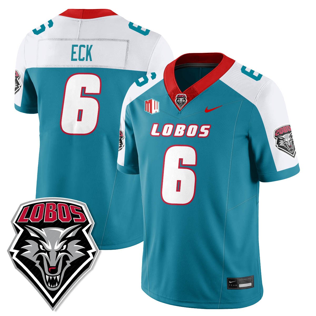 Jaxton Eck Jersey #6 UNM Lobo Football 2025 All Stitched