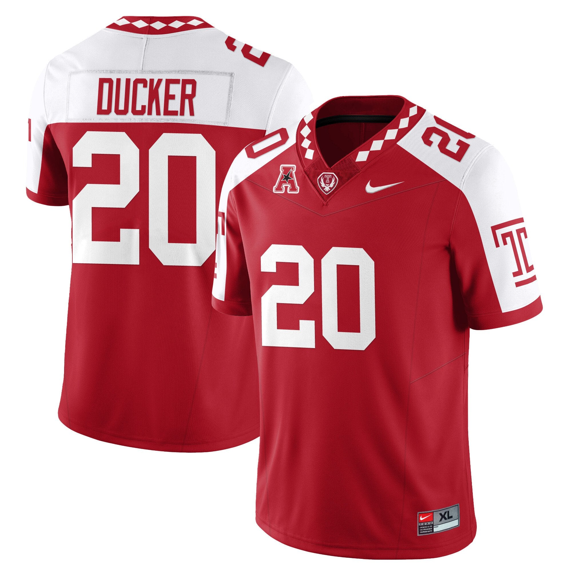 Jay Ducker Jersey #20 Temple Football 2025 Vapor Limited Stitched