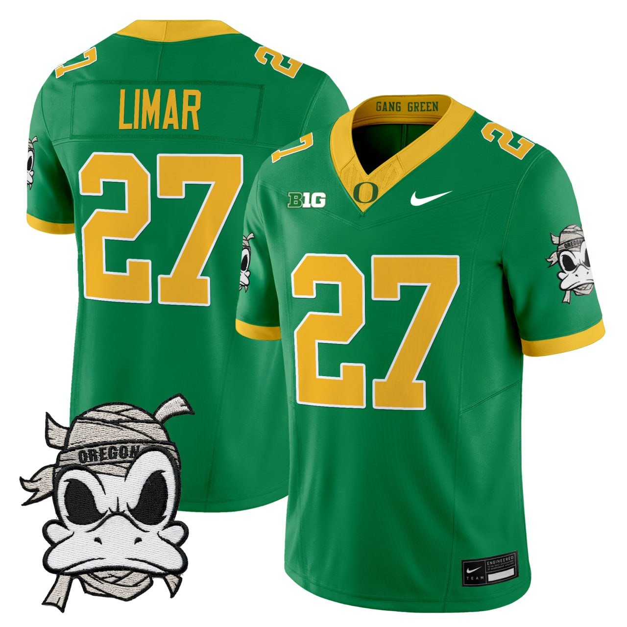 Jayden Limar Jersey #27 Oregon Ducks 2025 Mummy Duck Vapor Stitched