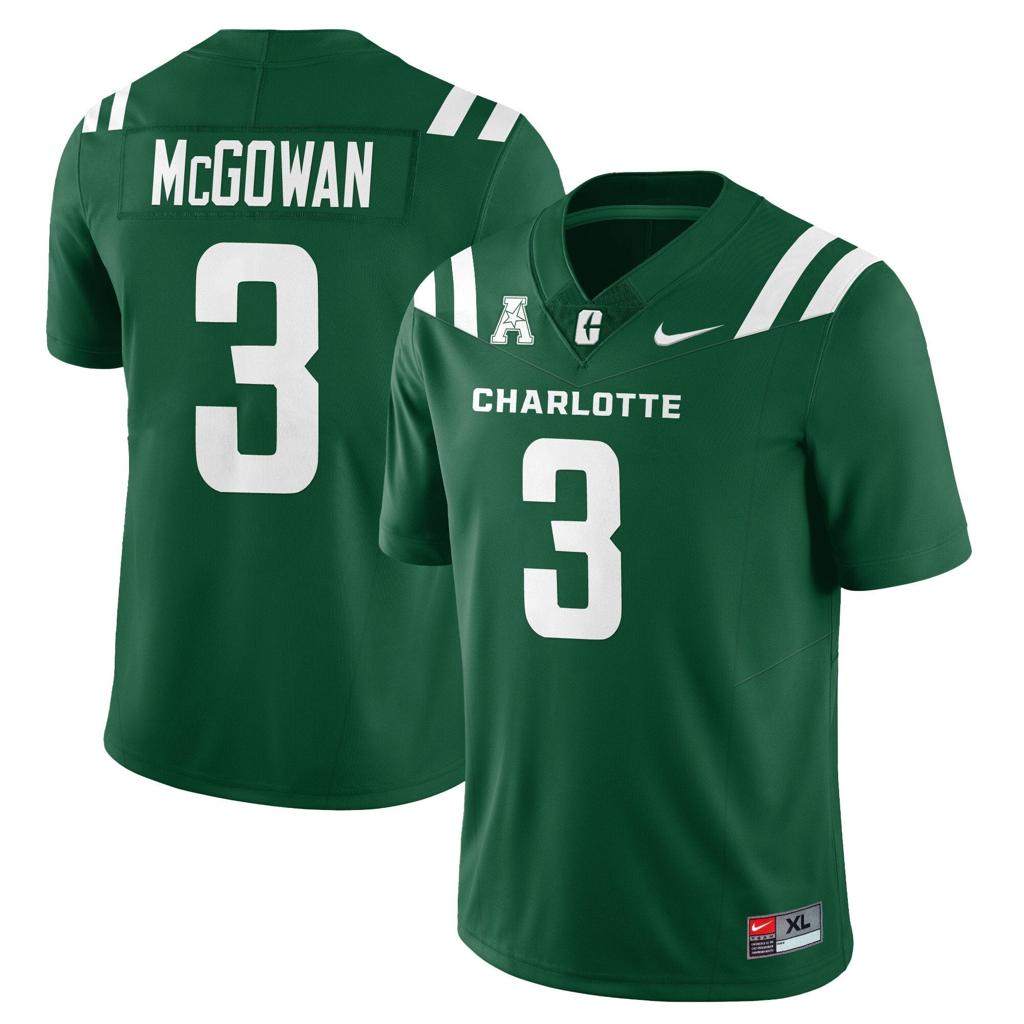 Jayden McGowan Jersey #3 Charlotte 49ers Football 2025 Limited Stitched