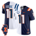 Jeff George Jersey #11 Illinois Fighting Illini Split Vapor Limited Football