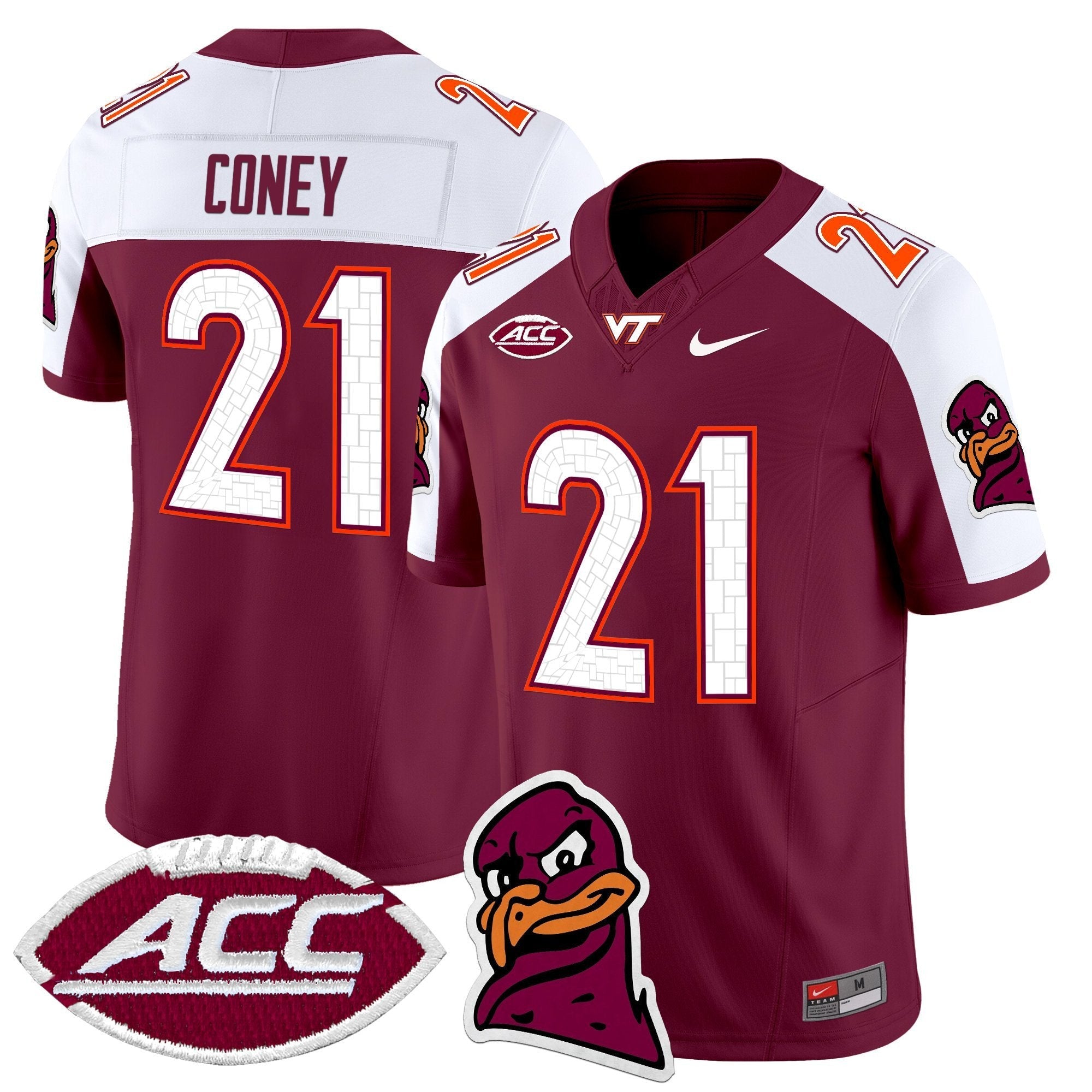 Jeremiah Coney Jersey #21 Virginia Tech Hokies 2025 Stitched