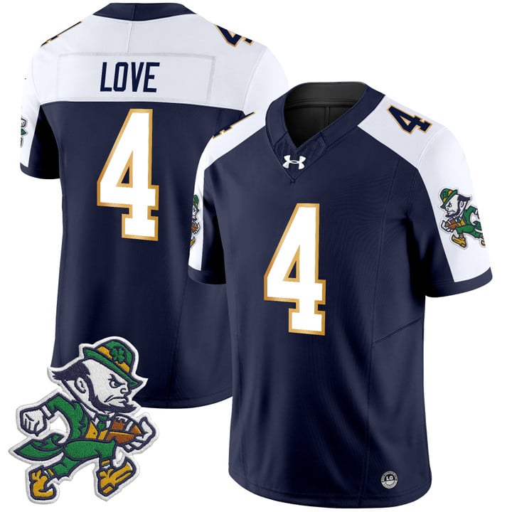 Jeremiyah Love Jersey #4 Notre Dame 2025 Gridiron Leprechaun Edition