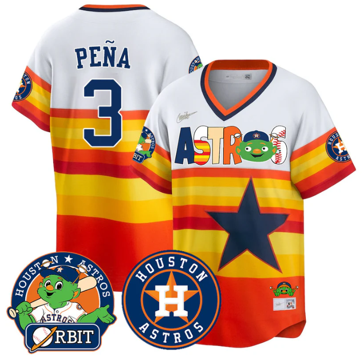 Jeremy Pena Jersey #3 Houston Astros Orbit Vapor Premier Limited Stitched
