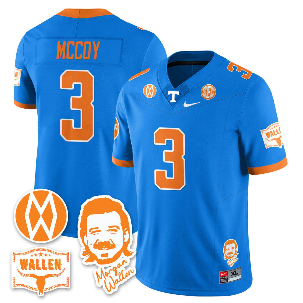 Jermod McCoy Jersey #3 Tennessee Vols Morgan Wallen 2025 Stitched