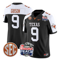 Jerrick Gibson Jersey #9 Texas Longhorns Peach Bowl Patch Vapor