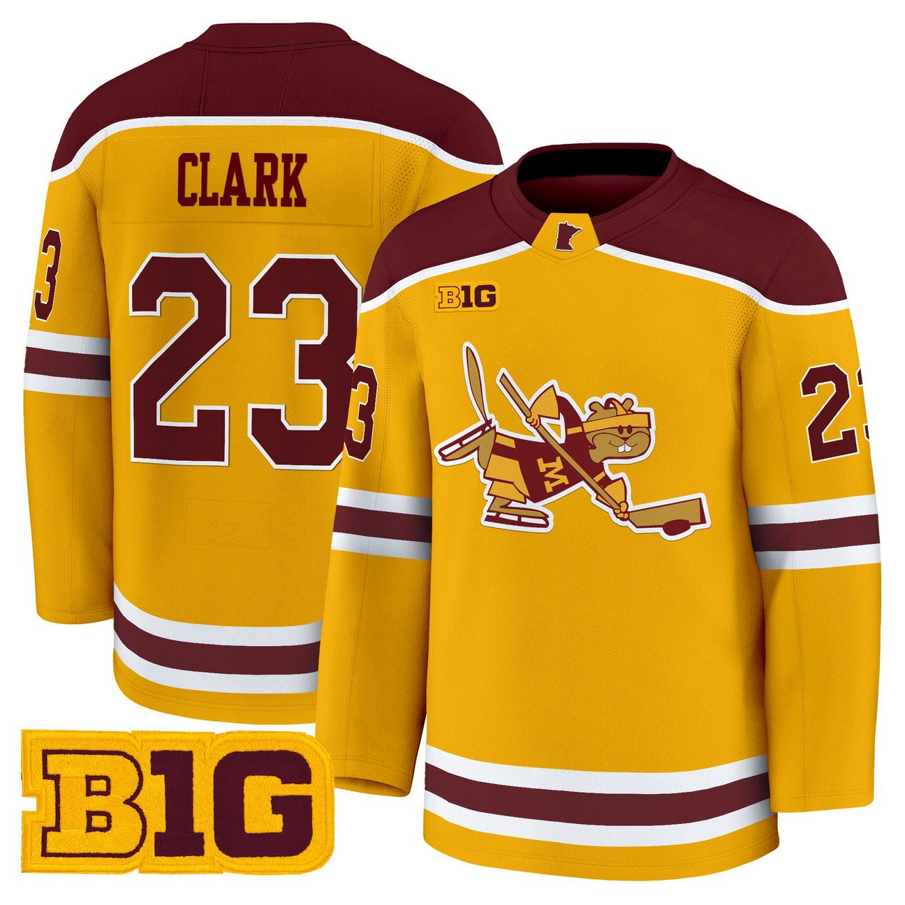Jimmy Clark Jersey #23 Minnesota Golden Gophers 2025-26 Stitched Gold