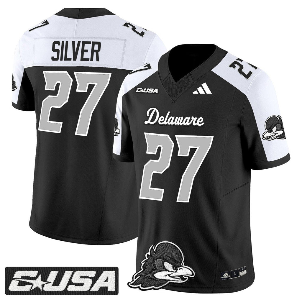 Jo Silver Jersey #27 Delaware Blue Hens 2025 Vapoe Limited Stitched