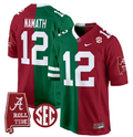 Joe Namath Jersey #12 Alabama Crimson Tide Split Football Game Stitched