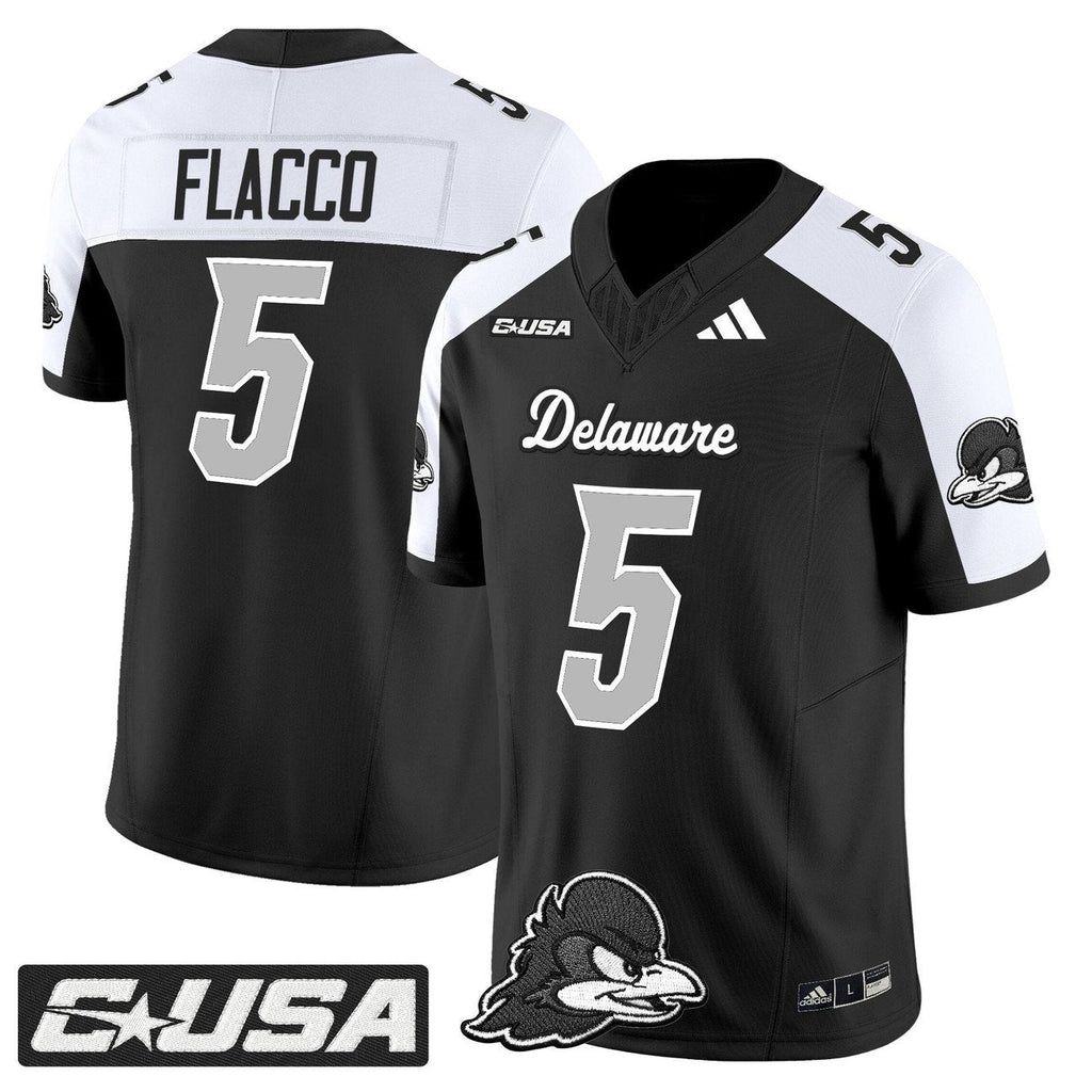 Joe Flacco Jersey #5 Delaware Blue Hens 2025 Vapor Limited Stitched