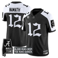 Joe Namath Jersey #12 Alabama Crimson Gothic Bama Blood Edition Stitched