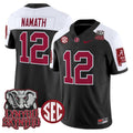 Joe Namath Jersey #12 Alabama Crimson Tide Lynyrd Skynyrd Patch Stitched