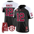 Joe Namath Jersey #12 Alabama Crimson Tide Throwback Map Stitched