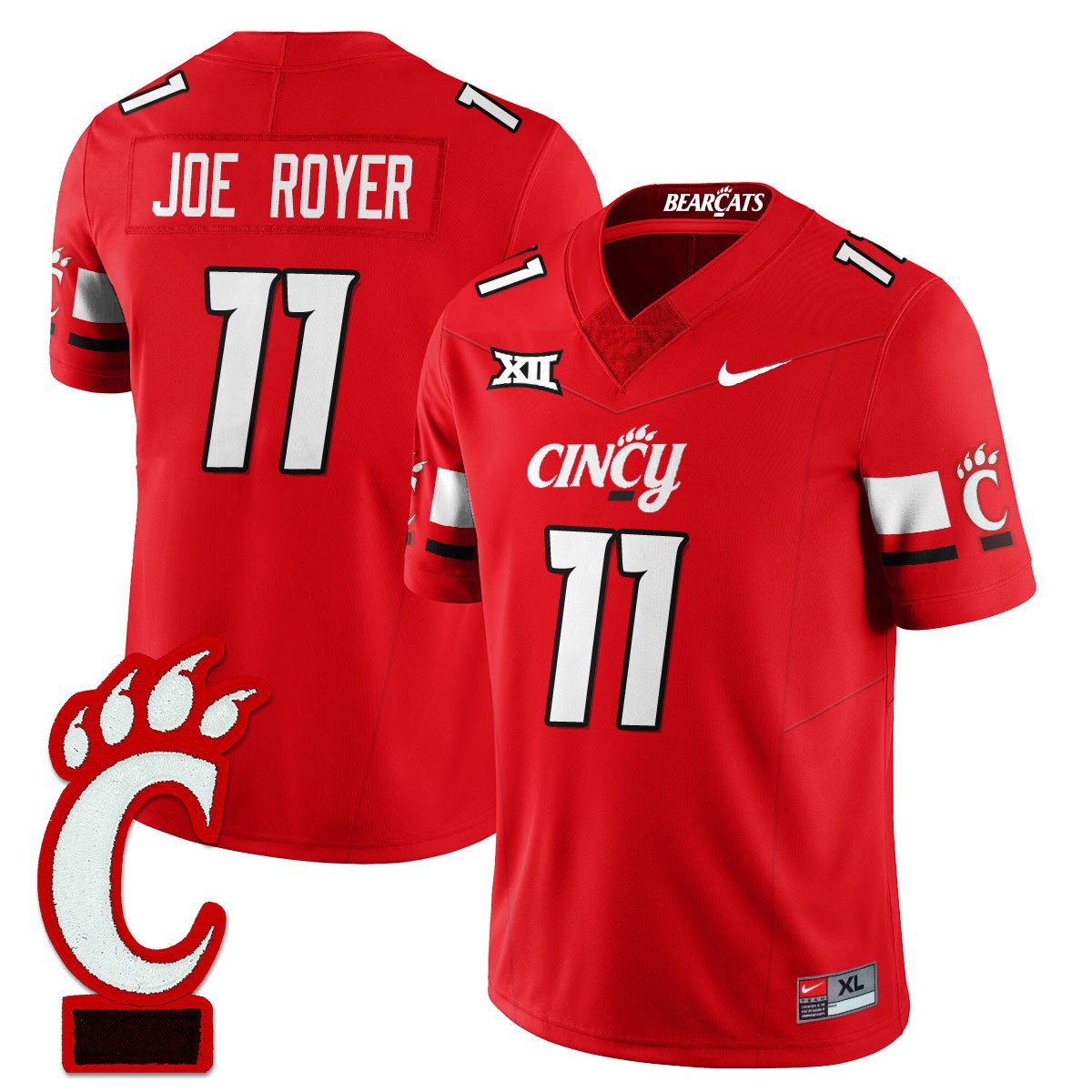 Joe Royer Jersey #11 Cincinnati Bearcats Football 2025 Stitched
