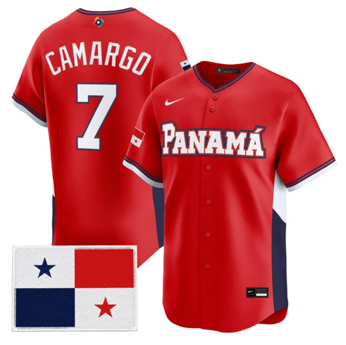 Johan Camargo Jersey #7 Team Panama 2026 World Baseball Classic Stitched