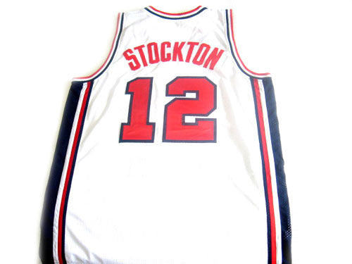 John Stockton Jersey #12 Team USA Basketball White