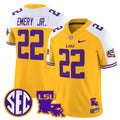 John Emery Jr Jersey #22 LSU Tigers 2025 Louisiana Patch Stitched