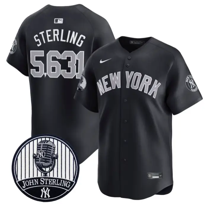 John Sterling Jersey #5613 Yankees John Sterling Voice Tribute Stitched