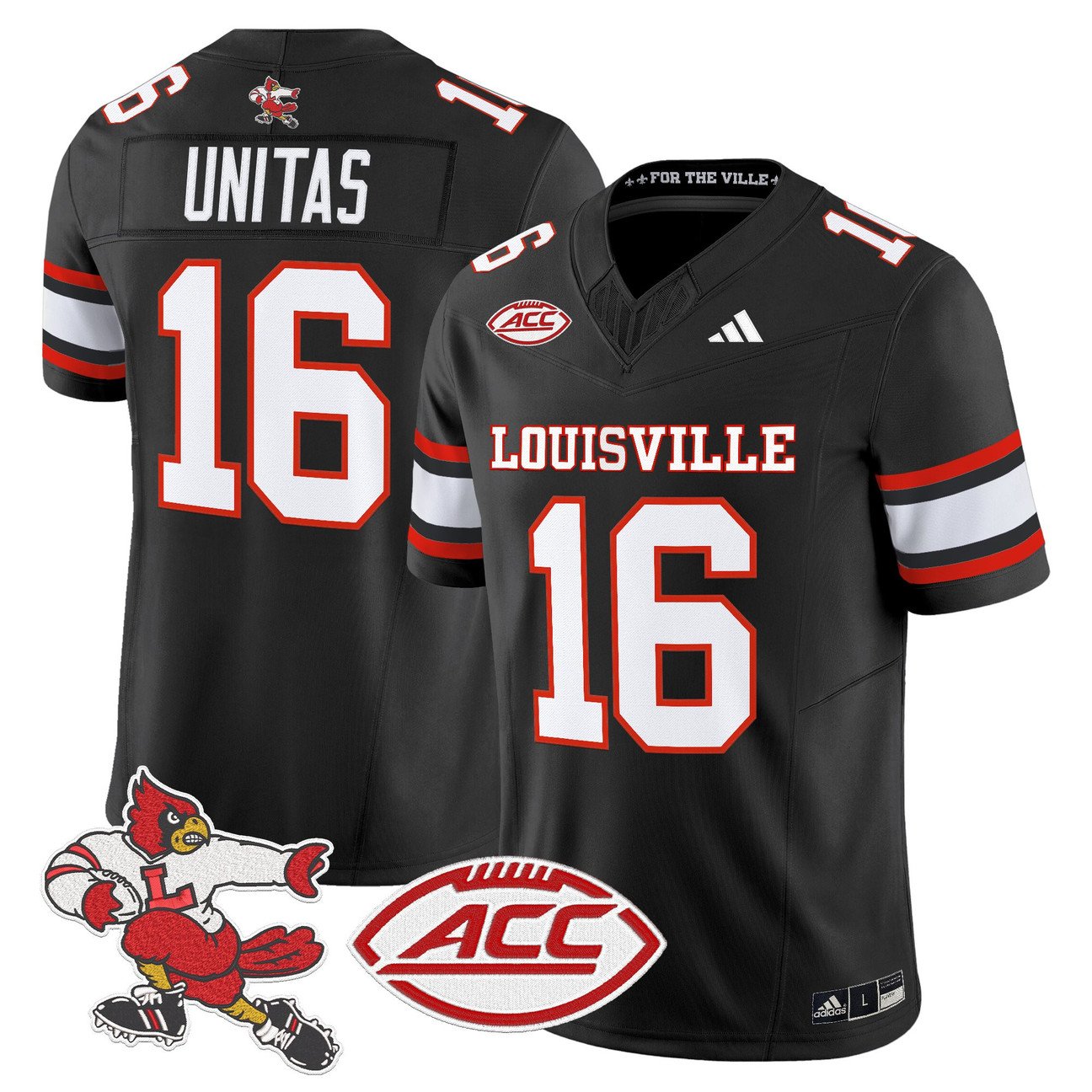 Johnny Unitas Jersey #16 Louisville Cardinals 2025 Vapor Stitched