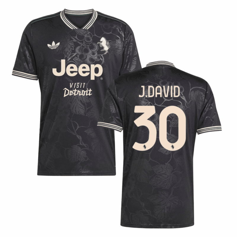 Jonathan David 30 Juventus 2025-26 Third Match Jersey – Black