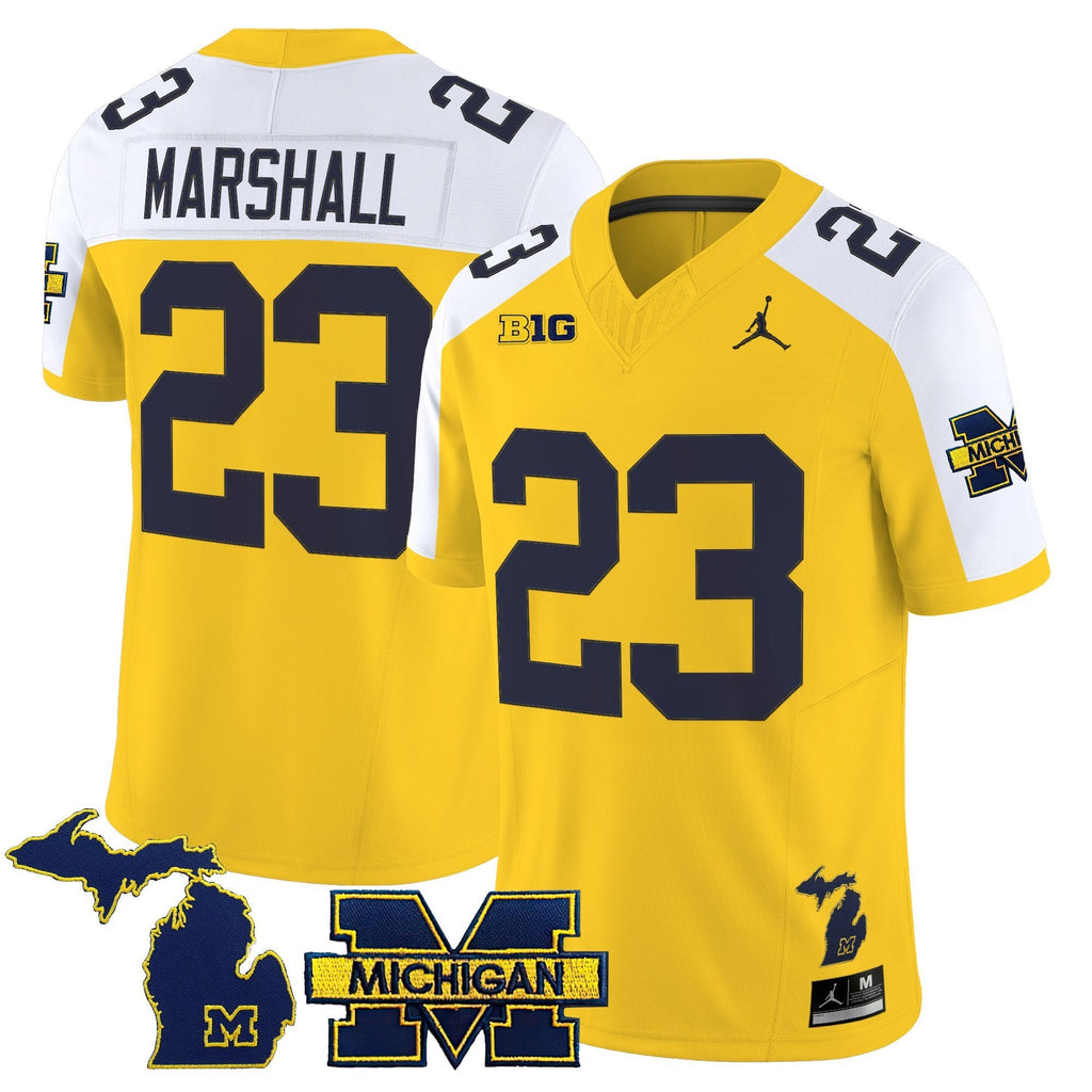 Jordan Marshall Jersey #23 Michigan Wolverines 2025 Stitched