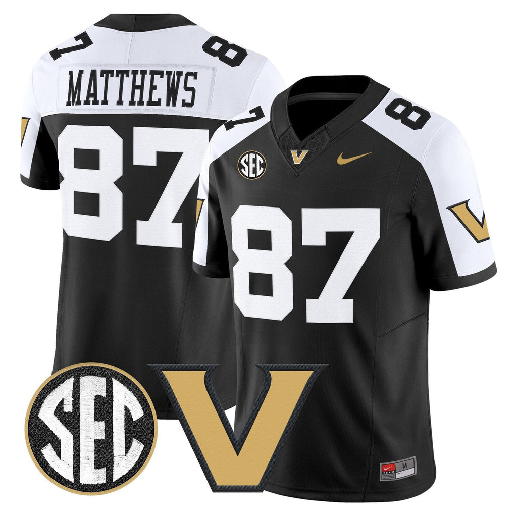 Jordan Matthews Jersey #87 Vanderbilt Commodores 2025 Limited Stitched