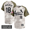Jordan Walker Jersey #18 St. Louis Cardinals 2025 Armed Forces Day Vapor Stitched