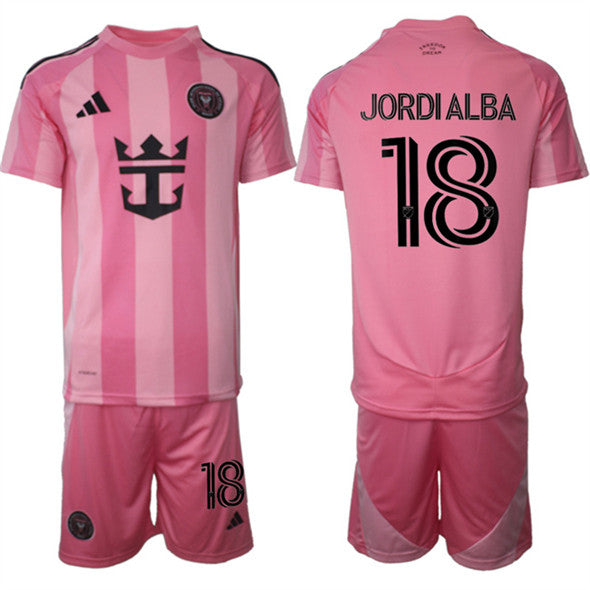 Jordi Alba Jersey #18 Inter Miami CF Pink Home 2025 - 26 Soccer Suit