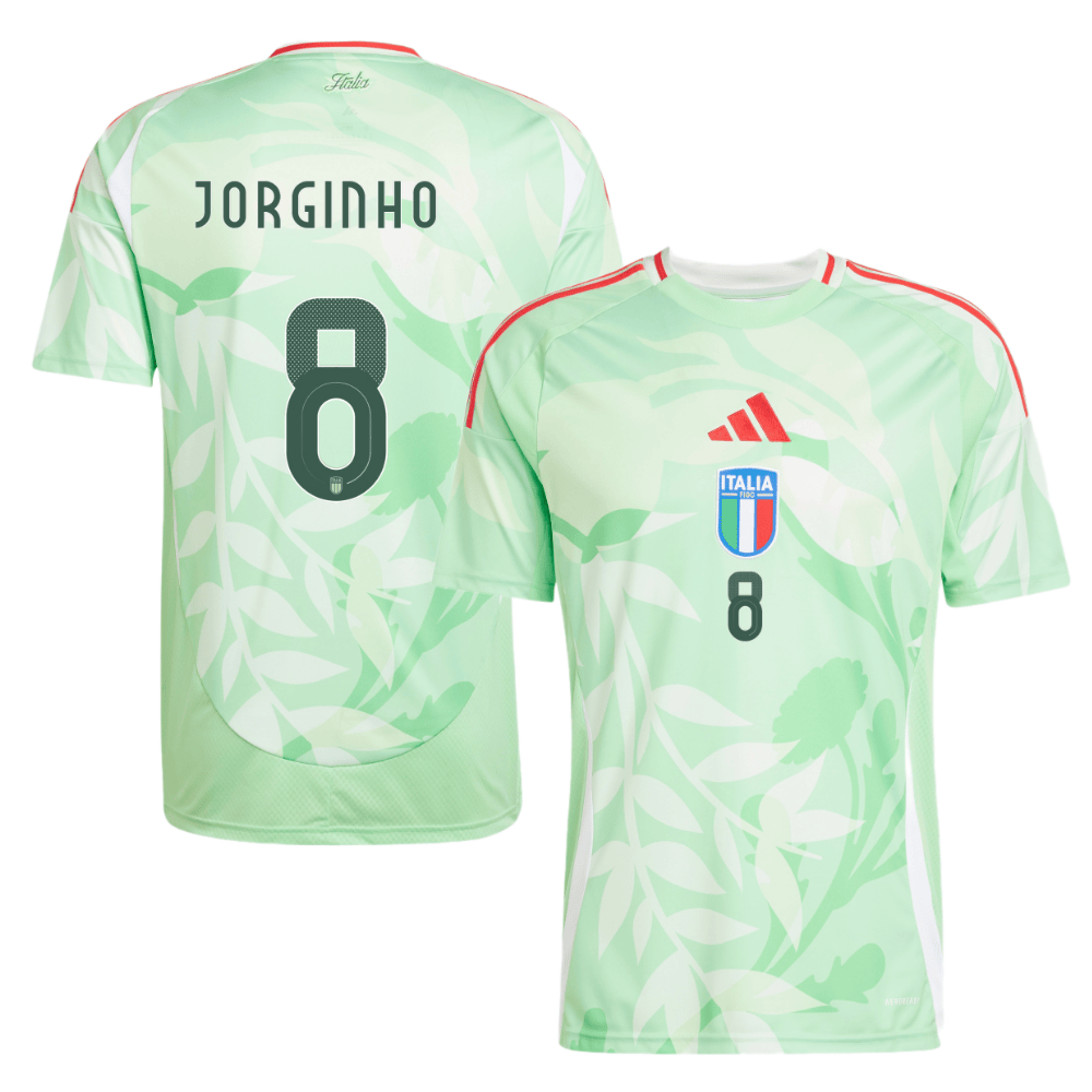 Jorginho 8 Italy National Team 2025-26 Away Men Jersey – Green