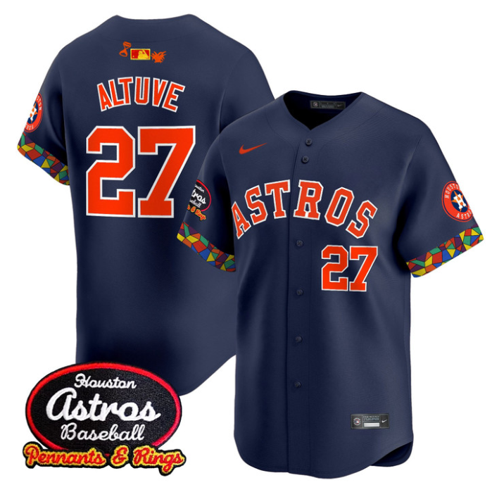 José Altuve Jersey #27 Houston Astros Mexico Tejano Barrio Style Vapor Limited Stitched