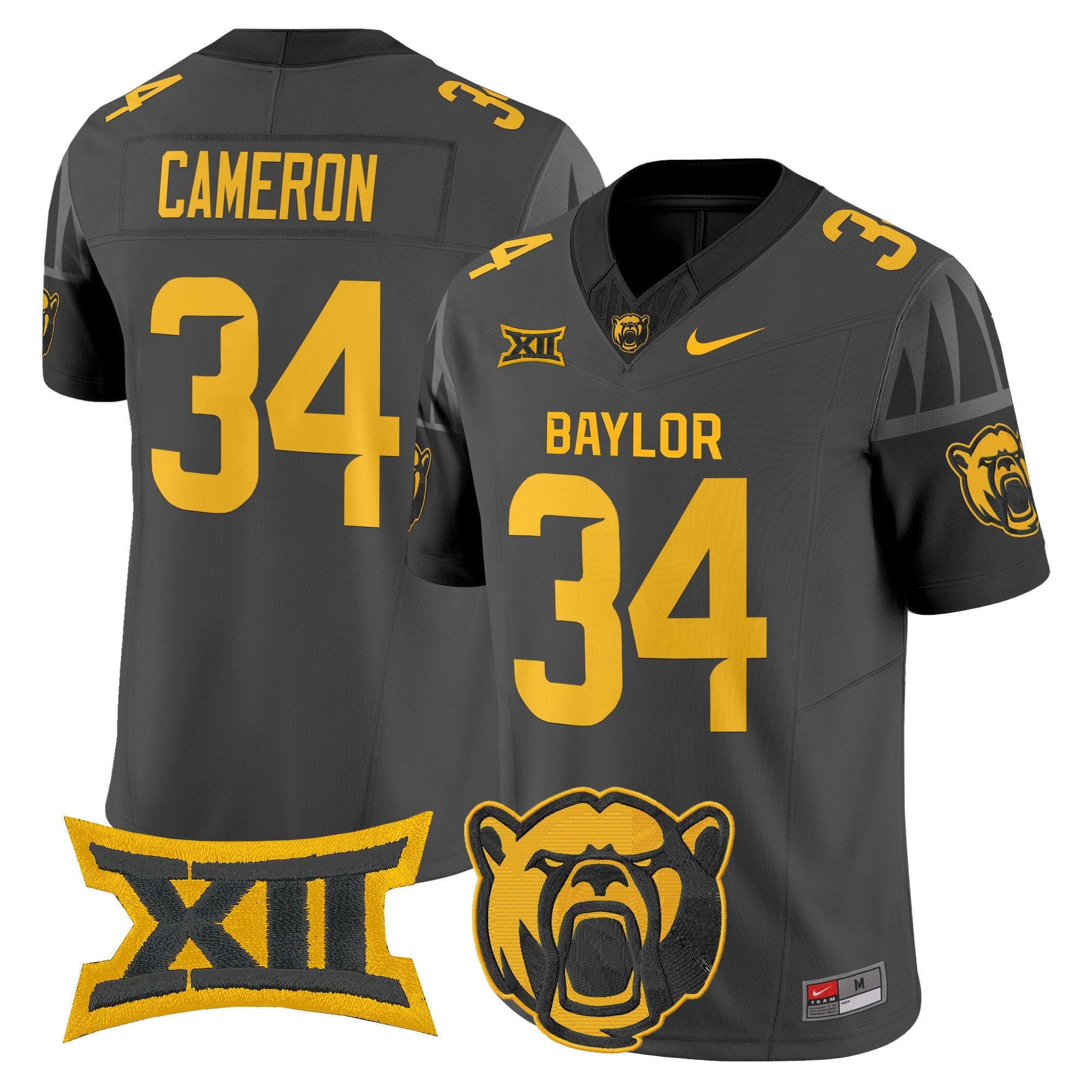 Josh Cameron Jersey #34 Baylor Bears 2025 Vapor Stitched