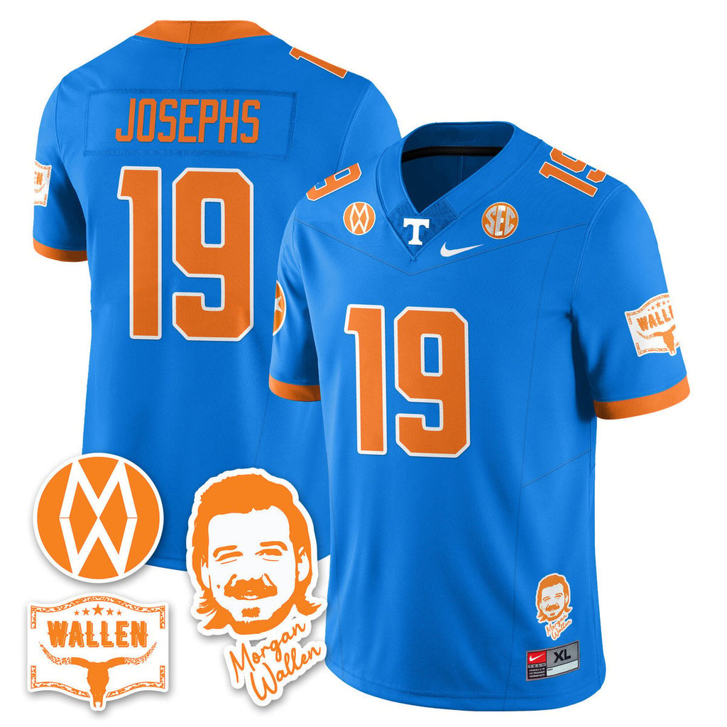 Joshua Josephs Jersey #19 Tennessee Vols Morgan Wallen 2025 Stitched