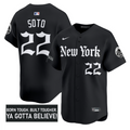 Juan Soto Jersey #22 New York Mets Gothic Borough Edition Stitched
