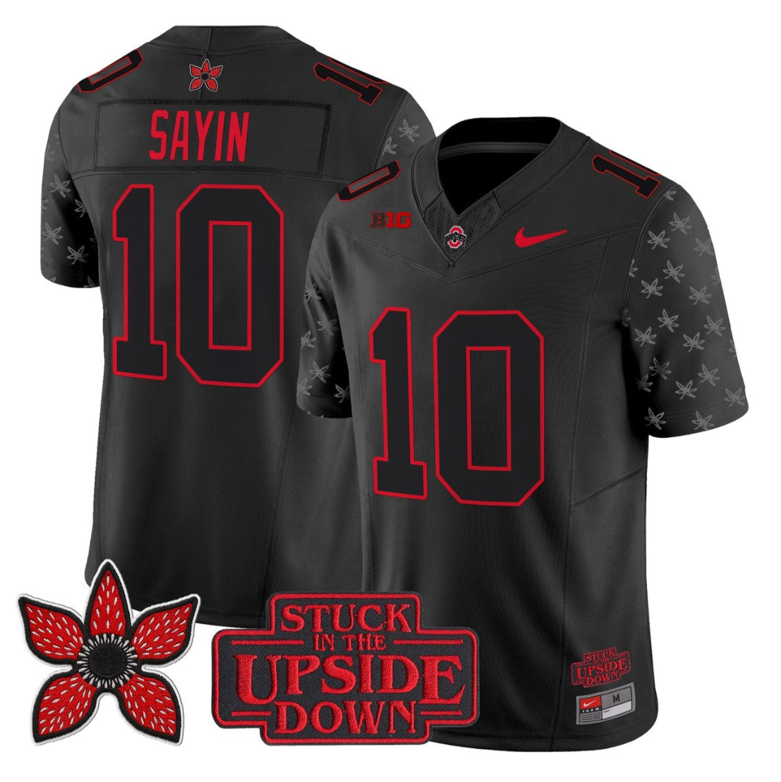 Julian Sayin Jersey #10 Ohio State Stranger Things Edition Limited Stitched