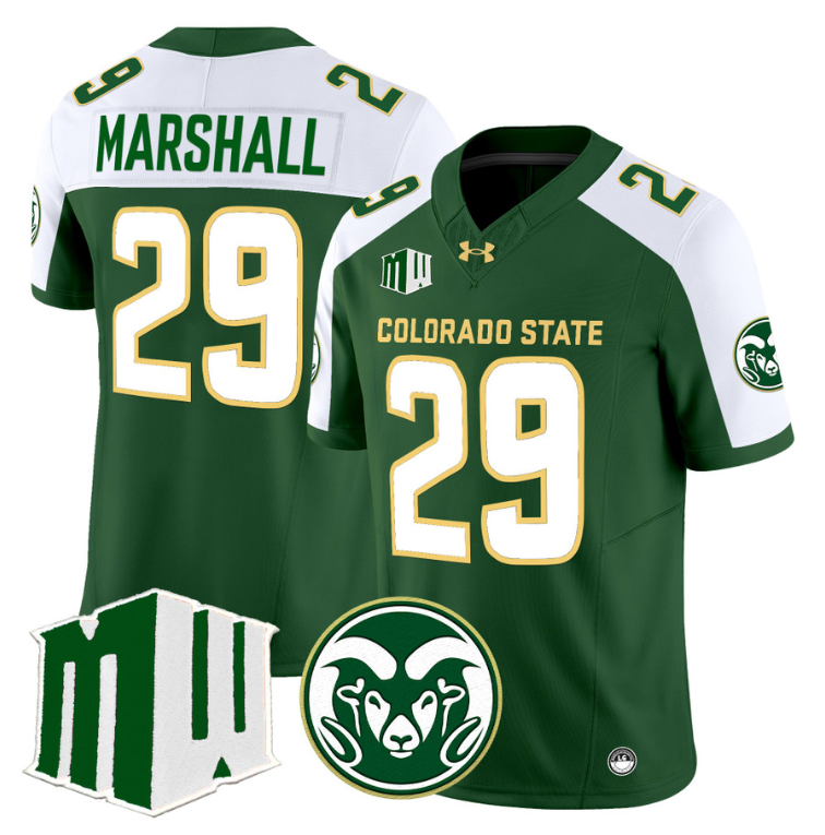 Justin Marshall Jersey #29 Colorado State Rams 2024 Stitched