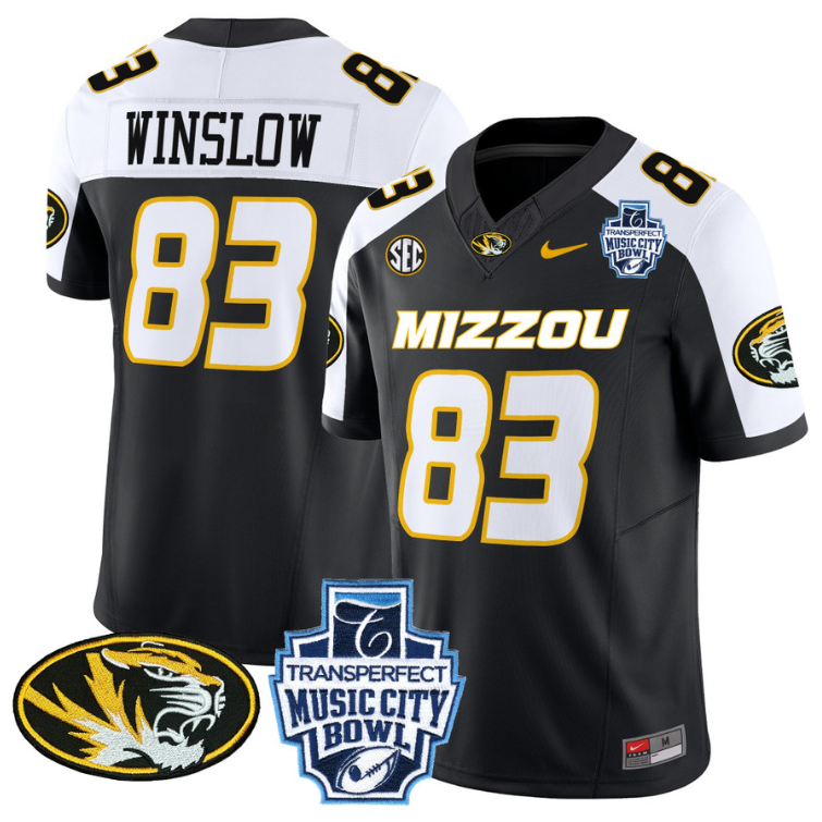 Kellen Winslow Jersey #83 Missouri Tigers 2024 Music City Bowl