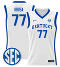 Kerr Kriisa Jersey #77 Kentucky Wildcats Lightweight Basketball White